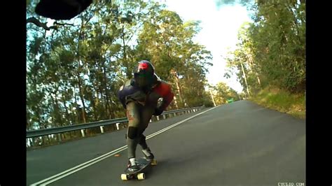 High Speed Downhill Longboarding At Mt Cootha Overtaking A Bike Youtube
