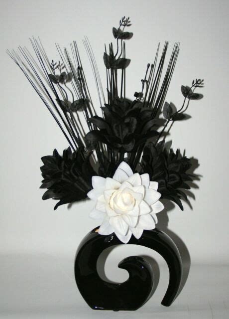 Lily vases & conic vases. Artificial Silk Flowers - Black & White Dragon Flower ...