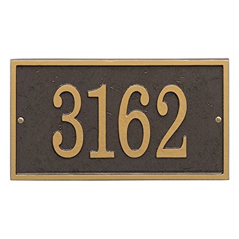 Whitehall Personalized Cast Metal Address Plaque Custom House Number