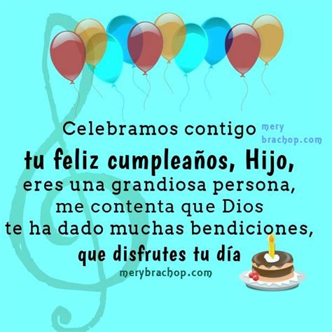 Bendiciones En Tu Cumpleaños Hijo Facebook Pinterest