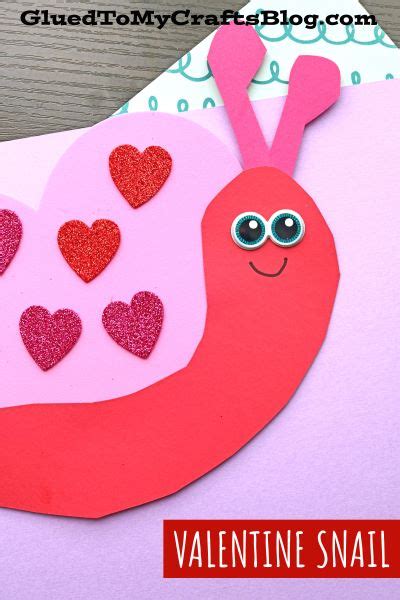 Craft Foam Heart Valentine Snails