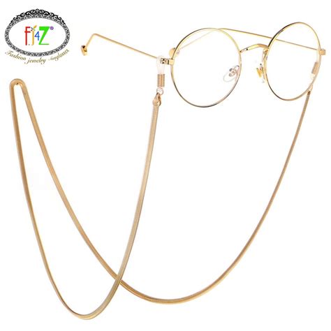 f j4z new men s glasses chains fashion hip hop golden chain sunglasses holder women eyewear