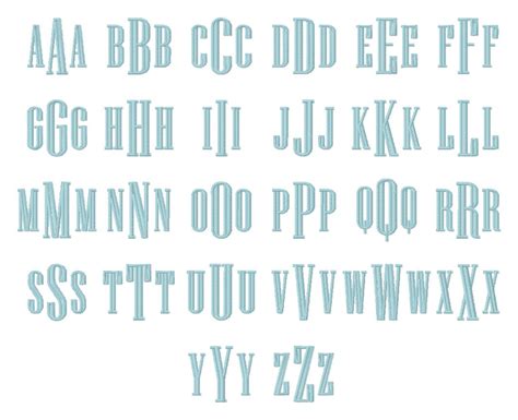 13 Size Pes Fonts Engraved Monogram Embroidery Fonts Etsy