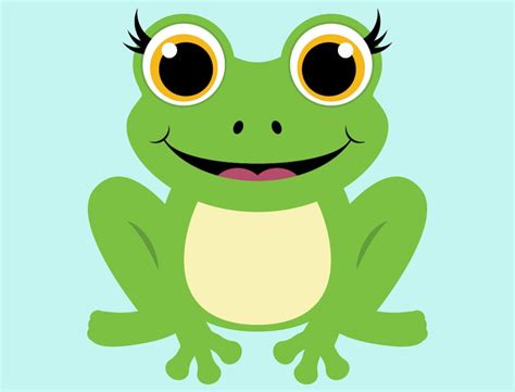 Cute Frog Svg Cut Files Png Frog Clipart Frogs Clip Art Etsy