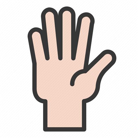 Finger Five Gesture Hand Hand Gesture Interaction Icon Download