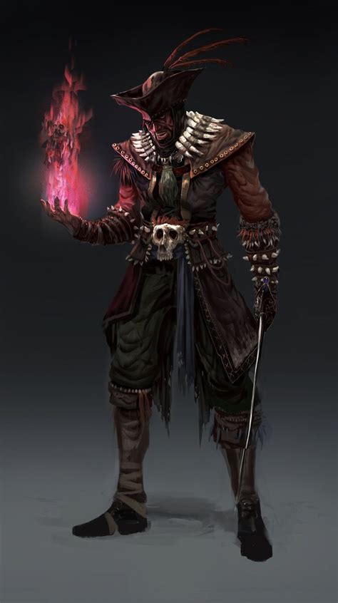 Voodoo Max Emmert Pirate Art Fantasy Warrior Concept Art Characters