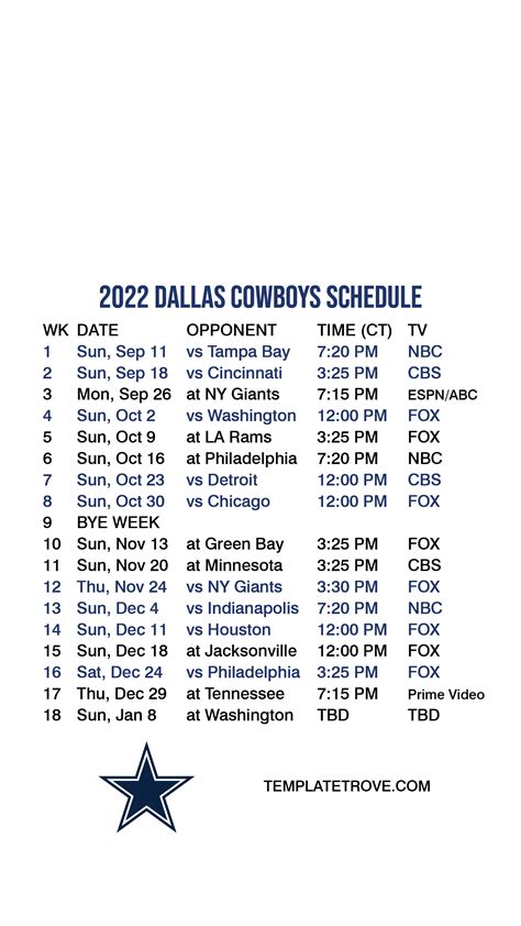 Cowboys Schedule 2023 Vayuxiorra