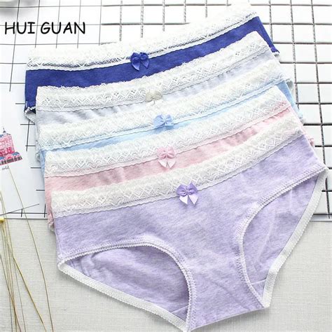 Buy Hui Guan Japan Style Sweet Girl Cute Underwear Women Solid Cotton Seamless