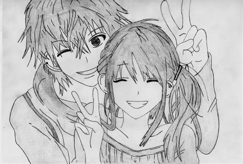 Anime Couple Drawing Pencil Dulcie Dunbar