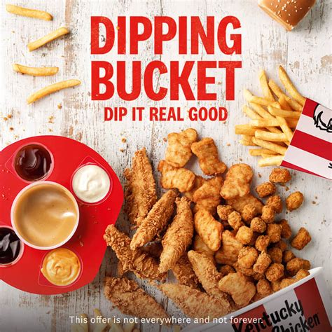 Ya know, the stuff that goes on your delicious fried chicken? NEWS: KFC Dipping Bucket (12 Nuggets, 8 Tenders, Popcorn ...