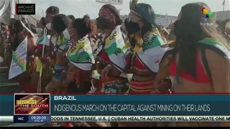 Brazil Natives March Against Anti Indigenous Rights Bill Youtube