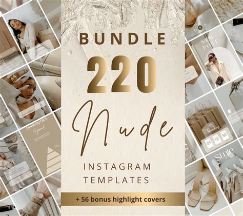 Instagram Template Bundle Nude Instagram Story Template Etsy