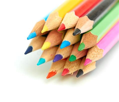 Colored Pencils Macro Stock Image Image Of Pencils Crayon 25981787