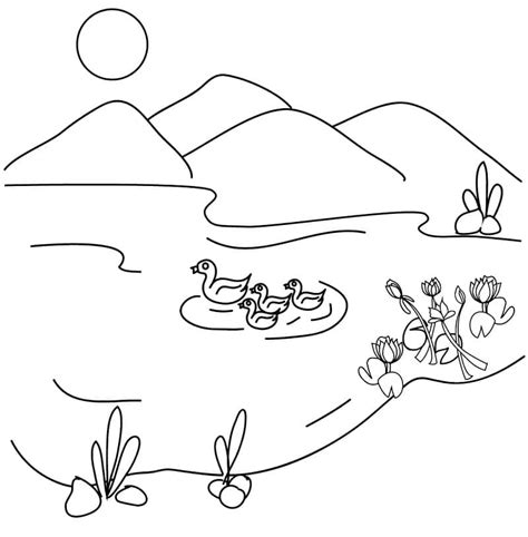 Print Lake Coloring Page Download Print Or Color Online For Free