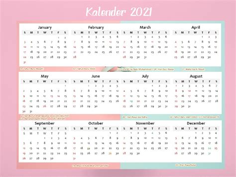 Printable Kalender 2021 Indonesia