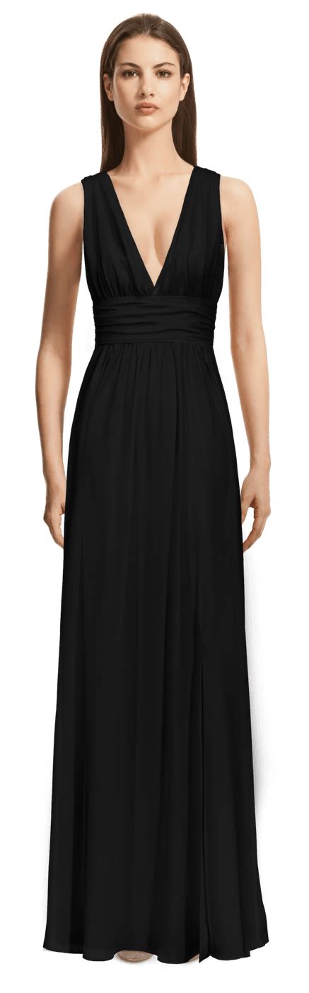 Sleeveless Black Empire Waist Dresses Sumissura