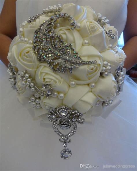 Elegant Wedding Flowers 2015 Luxury Artifical Whitebiege Wedding