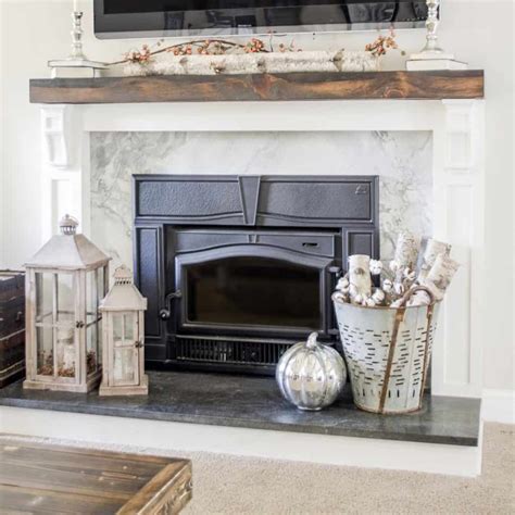 How To Cover Your Brick Fireplace Modern Farmhouse Style