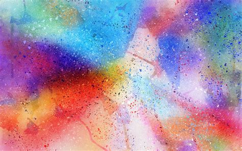 Wallpaper Abstract Watercolor Background Spots Rainbow