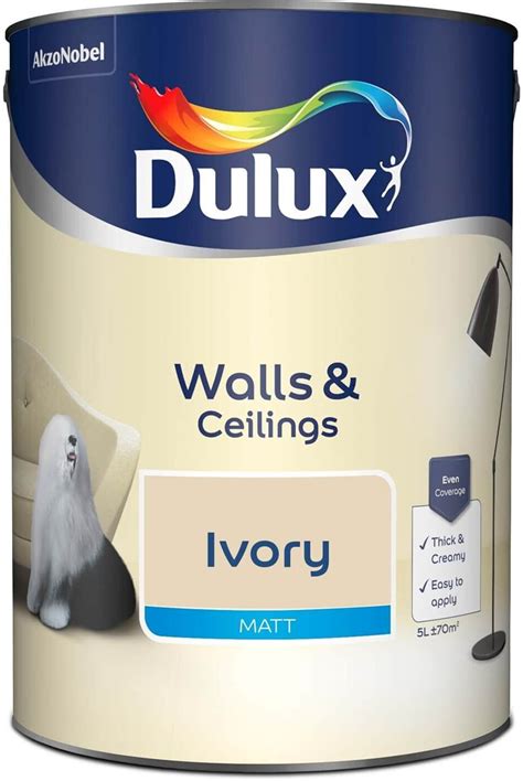 Buy Dulux Ivory Matt Emulsion Paint 5l From £3600 Today Best