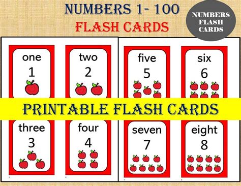 Numbers Flash Cards Numbers 1 To 20 Kindergarten Etsy Flashcards