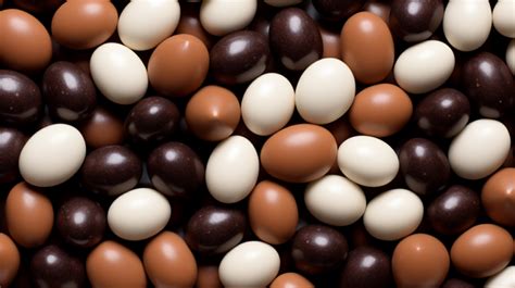 Delicious Chocolate Covered Egg Bean Balls On A Textured Background