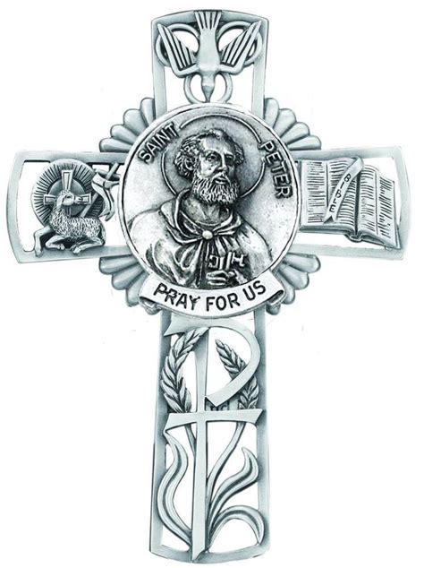 Saint Peter Pewter Wall Cross