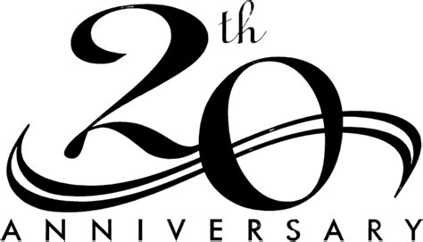 20th Anniversary élégant Png Transparents Stickpng