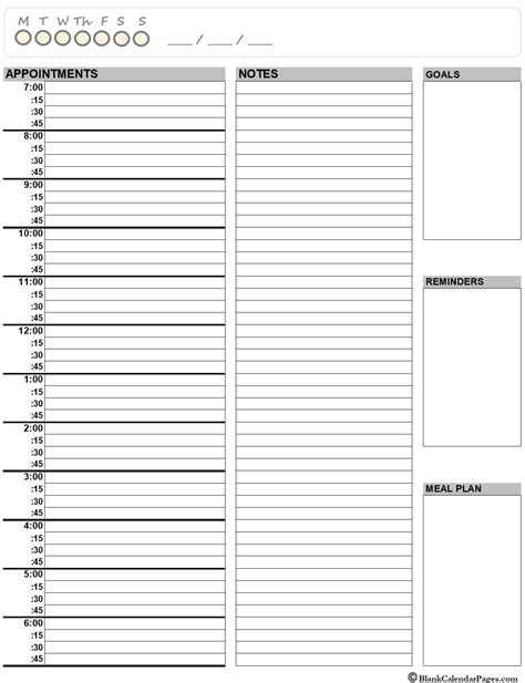 Daily Calendar Notepad Daily Calendar Printable 2020