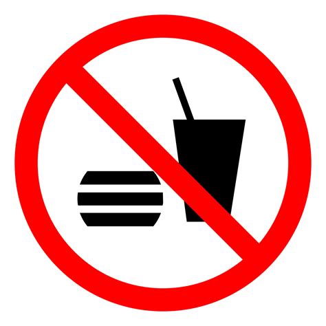 No Eating Sign Vector