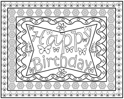 Happy Birthday Coloring Pages For Adults - SVG Free - Coloring