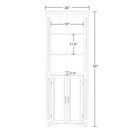 Somerset Tall Two Door Corner Cabinet Riverridge® Home