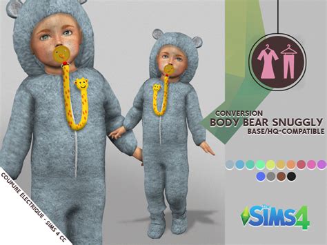 Body Bear Snuggly Redheadsims Cc Sims Bebê Sims 4 Bebê The Sims