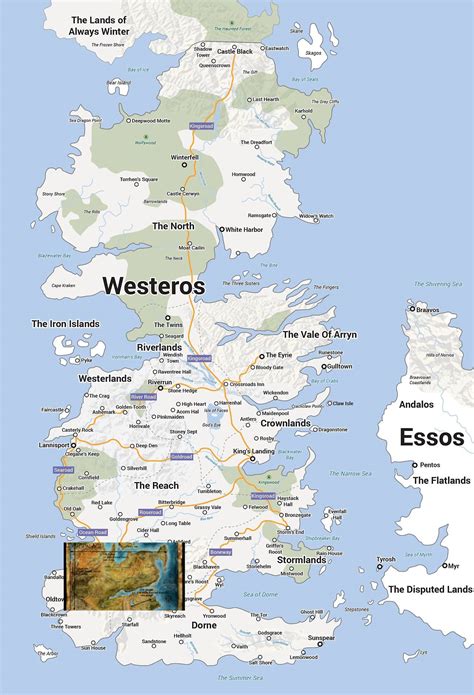 Map Of Westeros Scale Maps Of The World