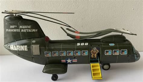 vintage marx 1960s tin toy helicopter 107th marine parachute battalion read 139 99 picclick