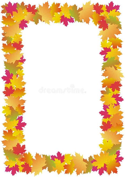 Autumn Leaves Maple Border Stock Vector Illustration Of Birthday