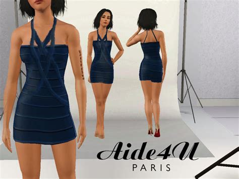 The Sims Resource Cross Over Bandage Dress
