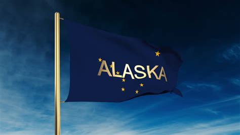 Flag Of Alaska In The Shape Of Alaska State With The Usa Flag In The
