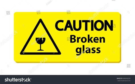 Warning Broken Glass