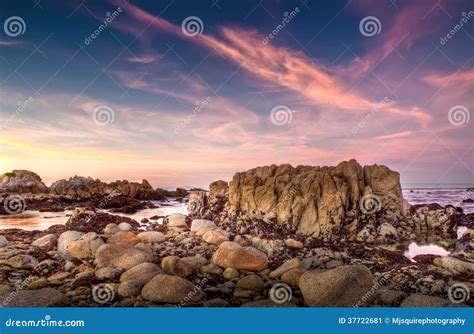 Monterey California Sunset Stock Image Image Of Landscape Ocean