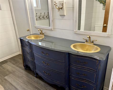 Antique vanities have increased in popularity, the opulence of antique furniture is as sought after as its warmth. This vintage dresser that we made into a bathroom vanity ...
