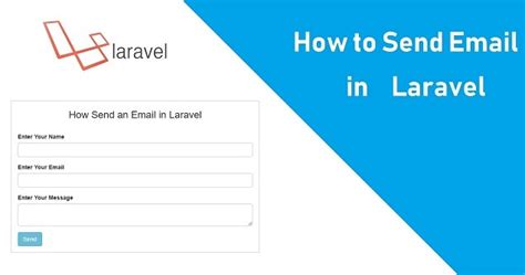 Simple Way To Sending An Email In Laravel Webslesson