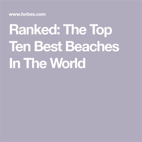 Ranked The Top Ten Best Beaches In The World Varadero Beach Railay