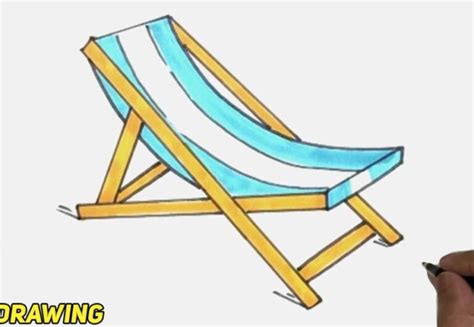 How To Draw A Beach Chair Step By Step