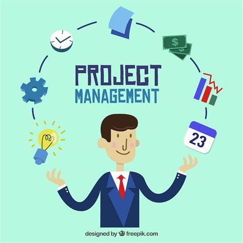 Free Vector Project Management Concept In Flat Style