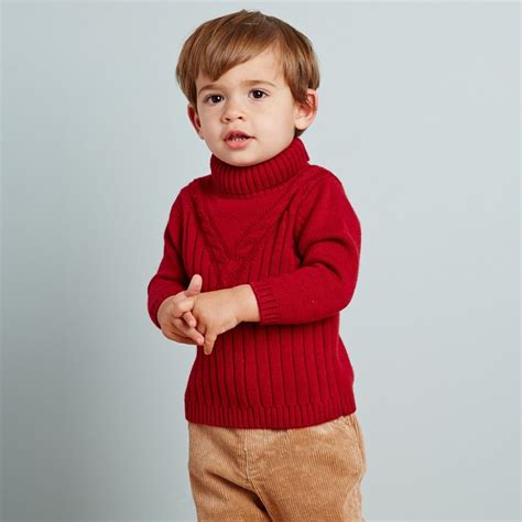 Db2315 Dave Bella Autumn Winter Baby Boy Turtleneck Sweater Infant