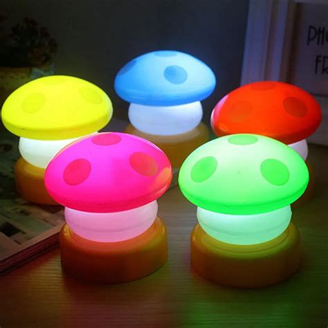 Cute Mushroom Lamp Led Touch Small Night Light Children Bedroom Lamp