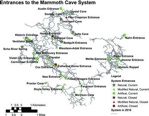 Mammoth Cave Map Underground