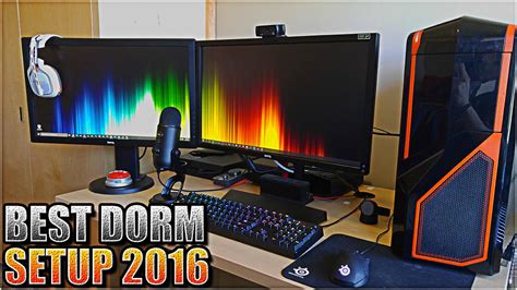 Insane College Dorm Room Gaming Pc And Console Gaming Setup 2016 Pc