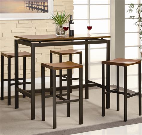 Coaster Atlus 150097 Counter Height Contemporary Black Metal Table With